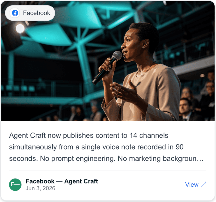Agent Craft post on Facebook